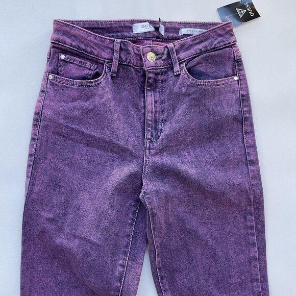 Guess Women’s 1981 High Rise Skinny Jeans In Purple Wash Size 26 - Picture 6 of 13